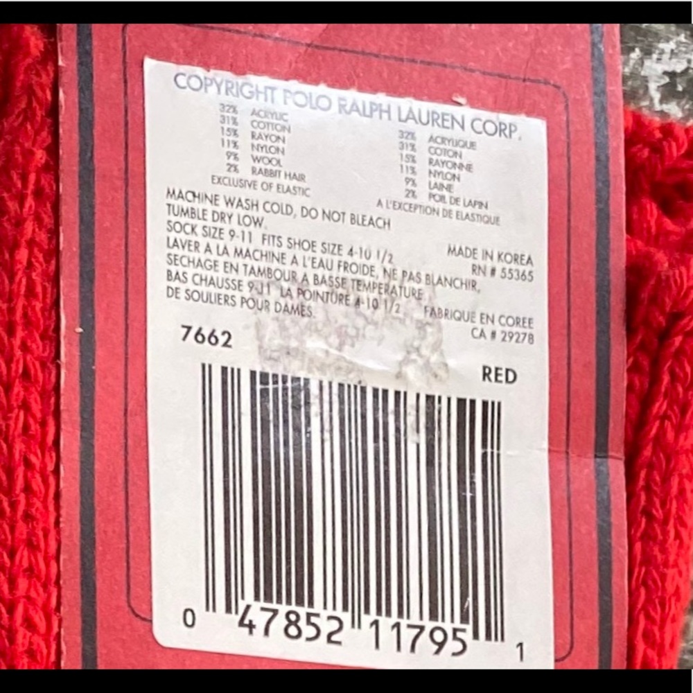 POLO RALPH LAUREN VNTG SPORTS Hiking Socks NEW LUX - Picture 4 of 4